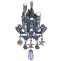 Summer Palace Foldover Pendant (Silver Ox)