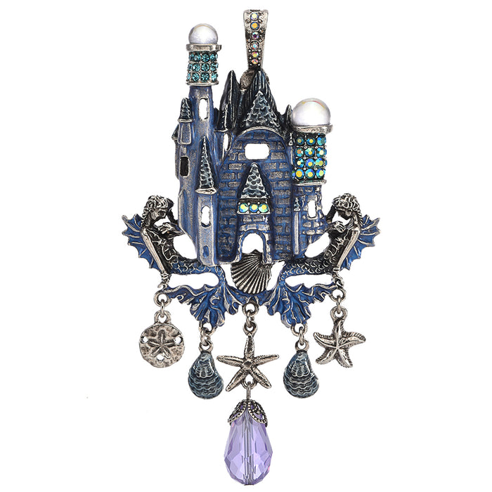Summer Palace Foldover Pendant (Silver Ox)
