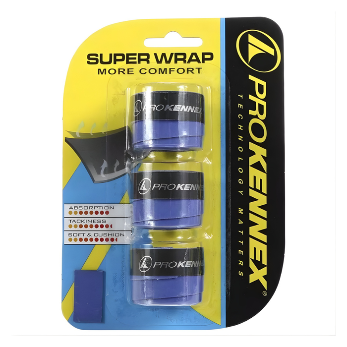 Surgrips Pro Kennex Super Wrap Bleu x3 - Esprit Padel Shop