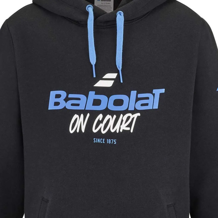 Sweat Babolat Exercice Hood Noir Junior - Esprit Padel Shop