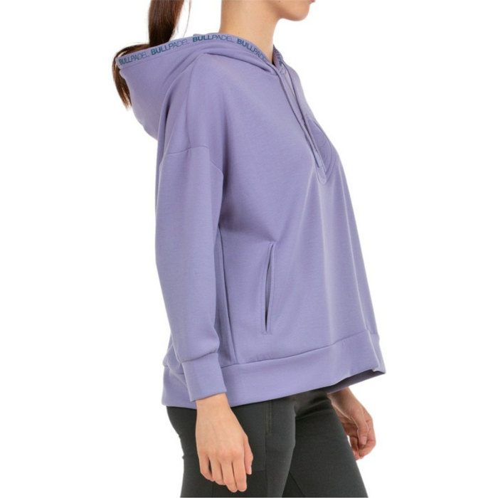 Sweat Bullpadel Naron Violet Femme Côté -  Esprit Padel Shop