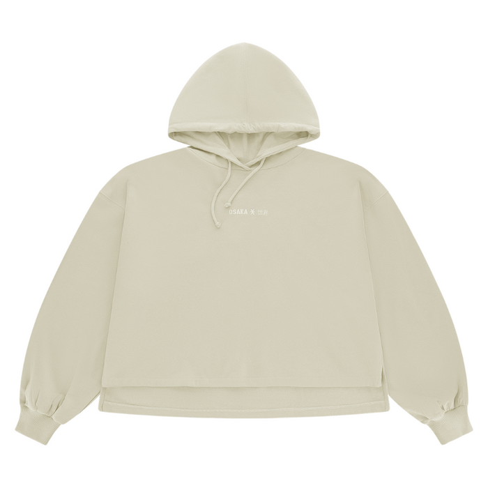 Sweat Osaka Cropped Hoodie Beige Femme - Esprit Padel Shop