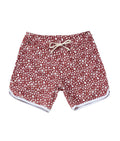 Swim Shorts in Terracotta Shell Print