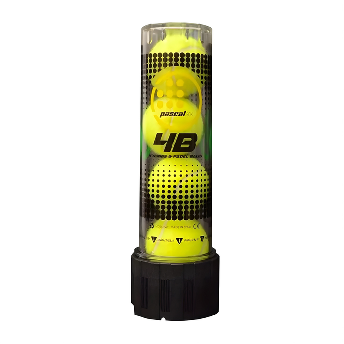 Système de pressurisation de balle de padel/tennis PASCAL BOX 4 balles BY BULLPADEL - Esprit Padel Shop