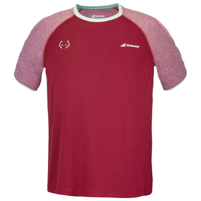 T-shirt Babolat Play Crew Neck Tee Lebron Rouge - Esprit Padel Shop