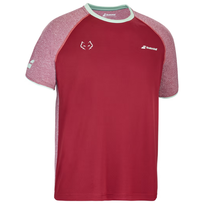 T-shirt Babolat Play Crew Neck Tee Lebron Rouge - Esprit Padel Shop
