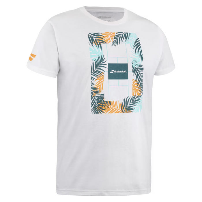 T-shirt Babolat Exercise Message Tee Blanc 3q - Esprit Padel Shop