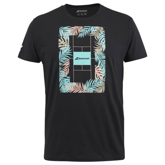 T-shirt Babolat Exercise Message Tee Noir - Esprit Padel Shop