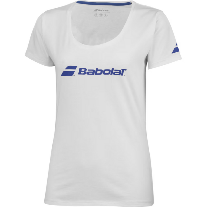 T-shirt Babolat Exercice Tee Blanc Femme 2024 - Esprit Padel Shop