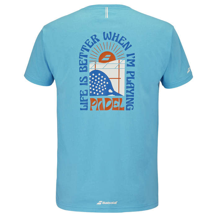 T-shirt Babolat Cotton Tee Bleu - Esprit Padel Shop