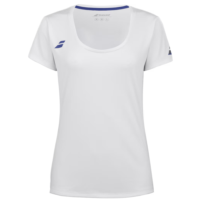 T-Shirt Babolat Play Cap Sleeve Top Blanc Femme 2024 - Esprit Padel Shop