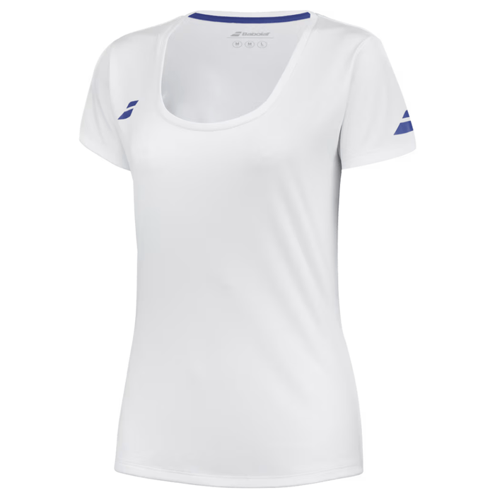 T-Shirt Babolat Play Cap Sleeve Top Blanc Femme 2024 - Esprit Padel Shop