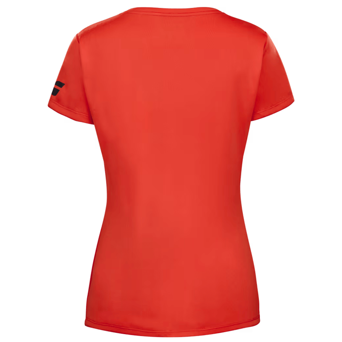 T-shirt Babolat Play Cap Sleeve Top Rouge Femme - Esprit Padel Shop