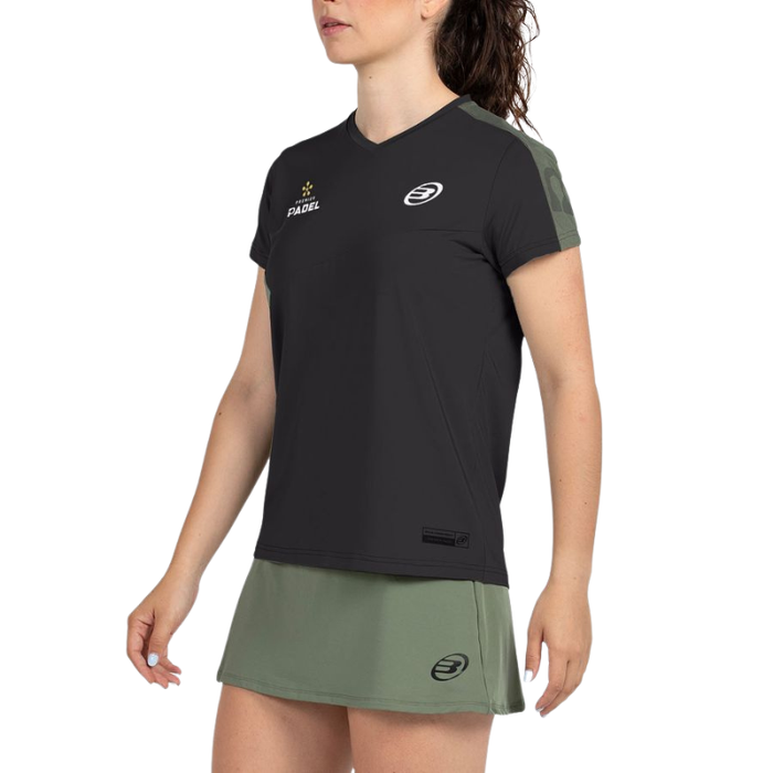 T-shirt Bullpadel Pampan Noir Femme - Esprit Padel Shop