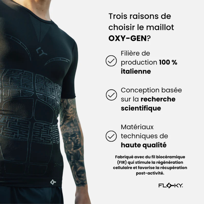 T-shirt de Compression Floky Oxy-Gen Blanc - Esprit Padel Shop