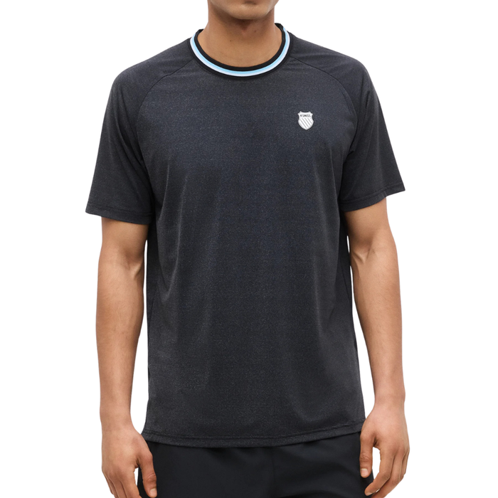 T-shirt K-Swiss Hypercourt Melange Crew Noir - Esprit Padel Shop