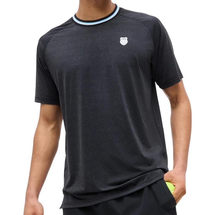 T-shirt K-Swiss Hypercourt Melange Crew Noir - Esprit Padel Shop
