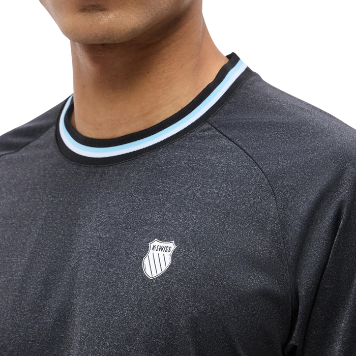 T-shirt K-Swiss Hypercourt Melange Crew Noir - Esprit Padel Shop