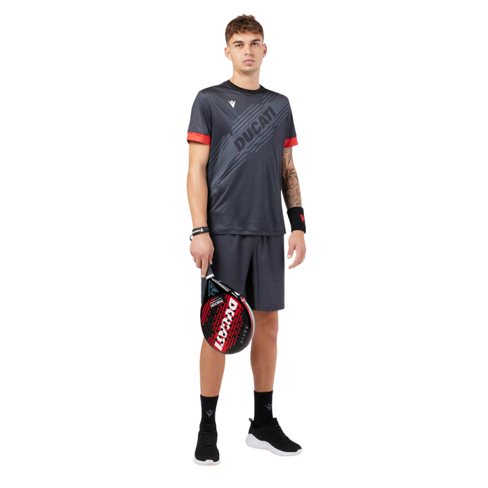 T-shirt Macron x Ducati Noir - Esprit Padel Shop