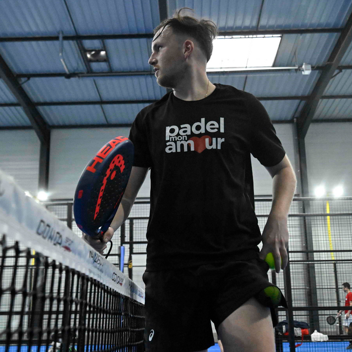 T-shirt Padel Mon Amour Tech Noir - Esprit Padel Shop