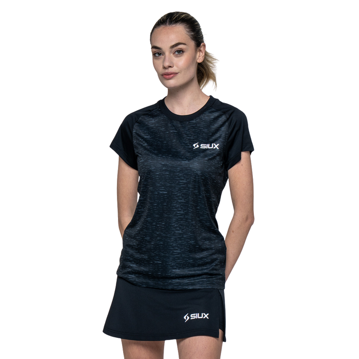 T-shirt Siux Club Noir Femme - Esprit Padel Shop