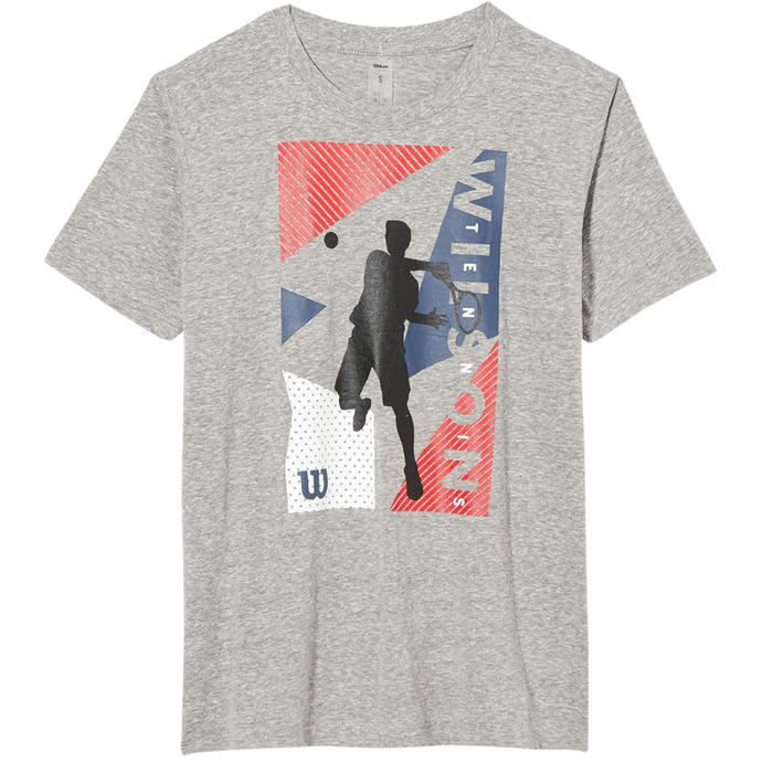 T-shirt Wilson Geo Play Tech Gris Face - Esprit Padel Shop