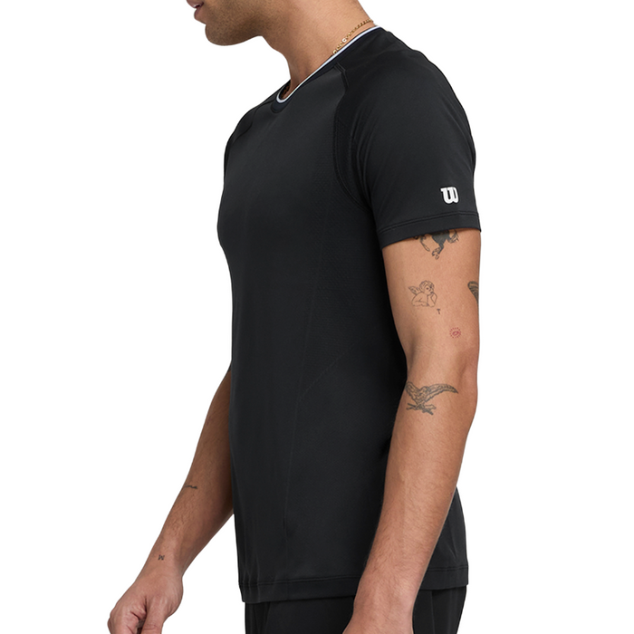 T-shirt Wilson Seamless Crew Noir - Esprit Padel Shop
