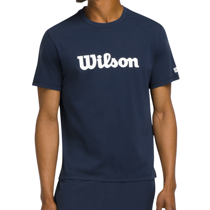 T-shirt Wilson Team Graphic Tee Script Bleu Marine - Esprit Padel Shop