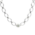The Midas Touch Oval Link Magnetic Interchangeable Necklace (Sterling Silvertone)