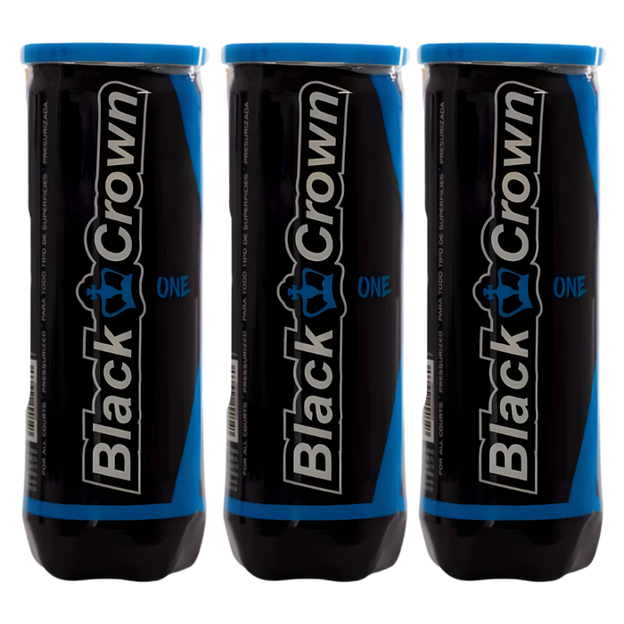 Tripack de 3 balles Black Crown One - Esprit Padel Shop