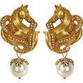 Triple Crown Pierced Earrings (Goldtone)