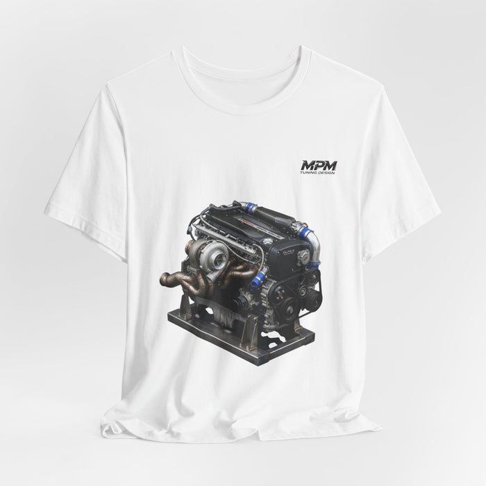 Turbo Engine Illustration T-Shirt — Detailed Graphic Tee | MPM Tuning Design