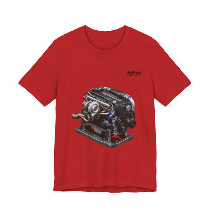 Turbo Engine Illustration T-Shirt — Detailed Graphic Tee | MPM Tuning Design