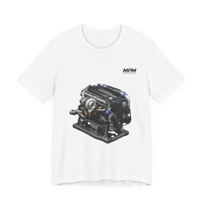 Turbo Engine Illustration T-Shirt — Detailed Graphic Tee | MPM Tuning Design