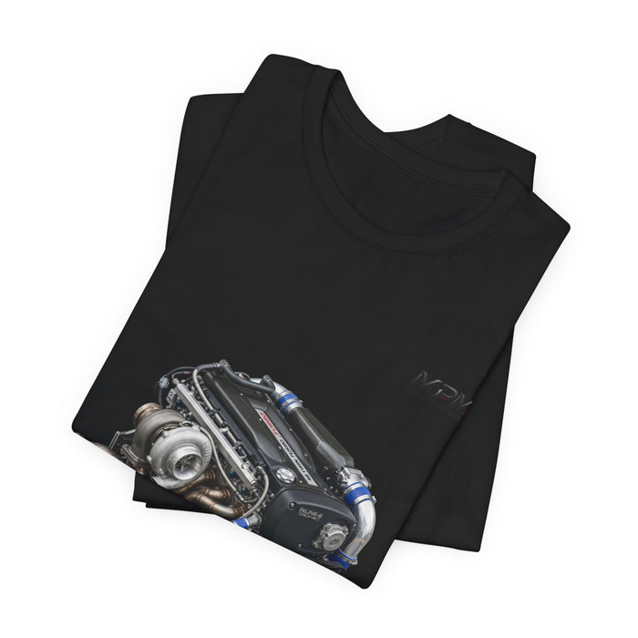 Turbo Engine Illustration T-Shirt — Detailed Graphic Tee | MPM Tuning Design