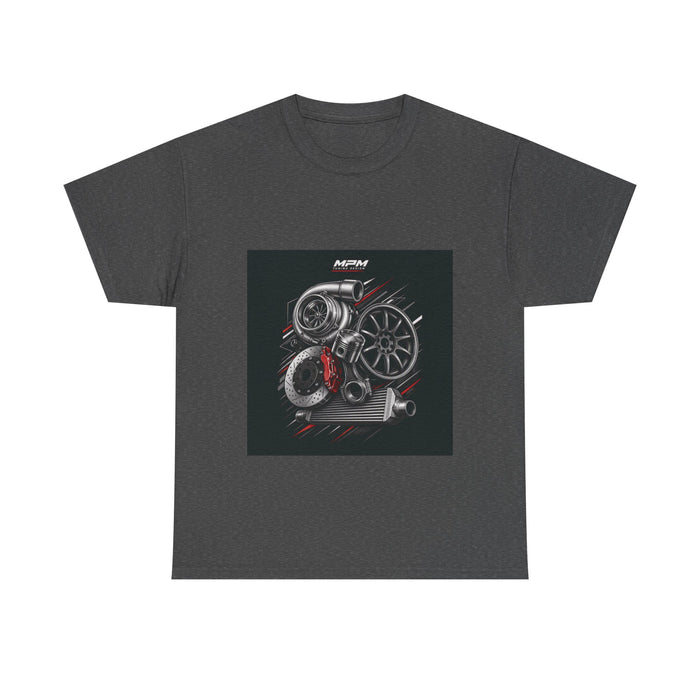 Turbo Engine Parts T-Shirt — Automotive Mechanics Racing Graphic Tee | MPM Tuning Design