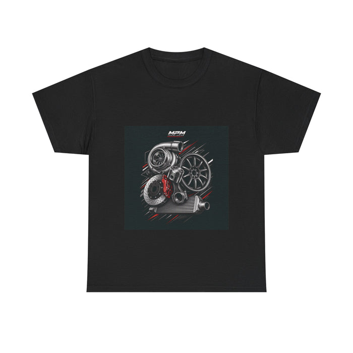 Turbo Engine Parts T-Shirt — Automotive Mechanics Racing Tee | MPM Tuning Design