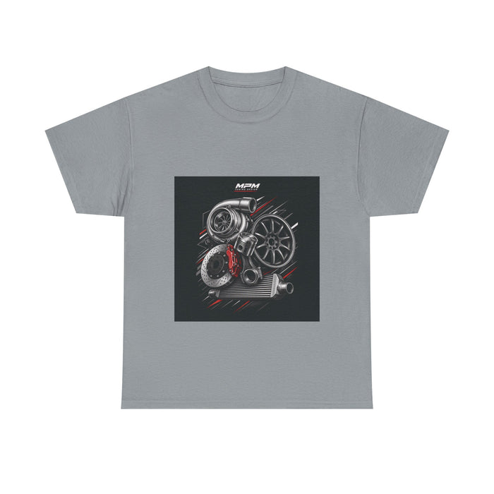Turbo Engine Parts T-Shirt — JDM Automotive Racing Tee | MPM Tuning Design