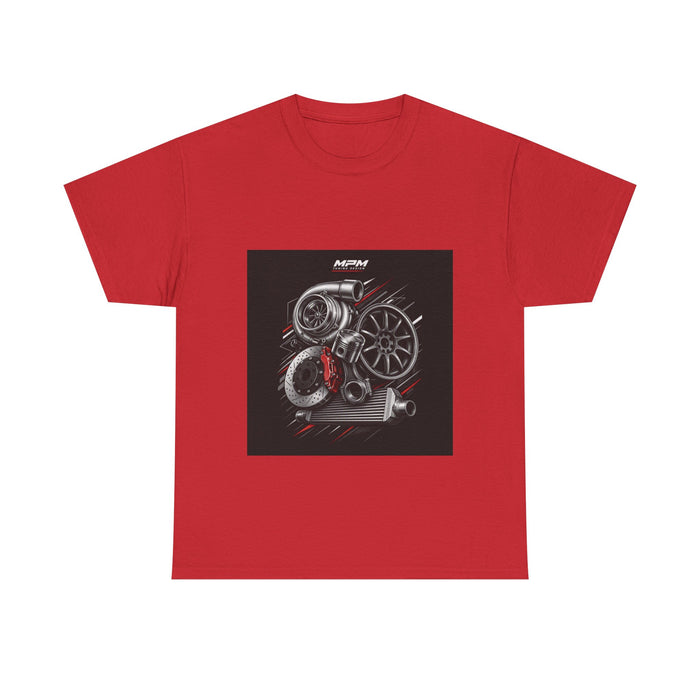 Turbo Engine Parts T-Shirt — JDM Automotive Racing Tee | MPM Tuning Design