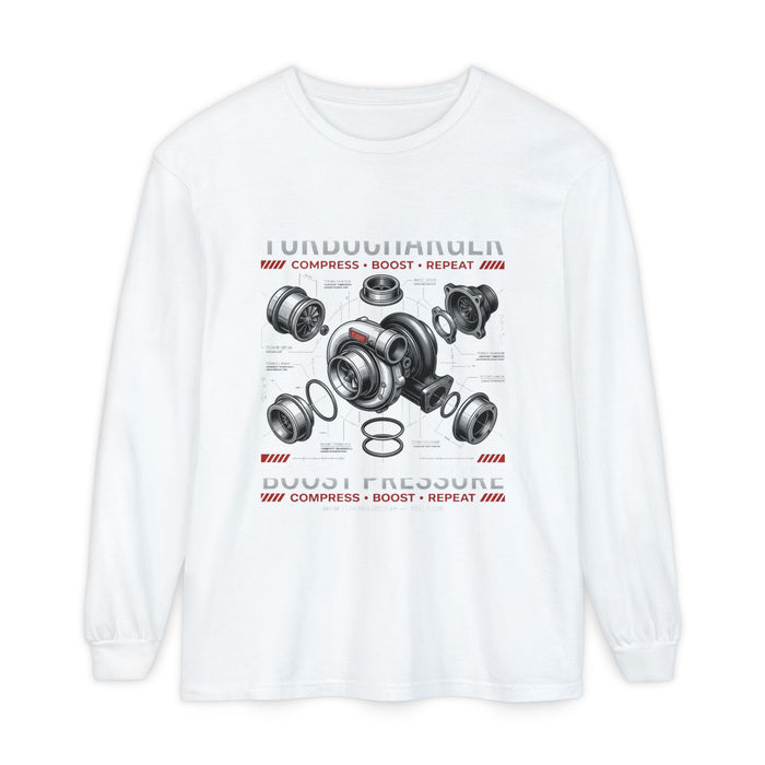 Turbocharger Boost Pressure Long Sleeve Tee — JDM Graphic | MPM Tuning Design