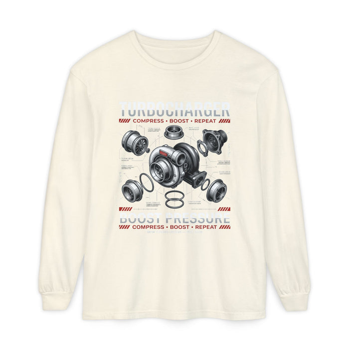 Turbocharger Boost Pressure Long Sleeve Tee — JDM Graphic | MPM Tuning Design