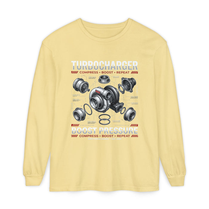 Turbocharger Boost Pressure Long Sleeve Tee — JDM Graphic | MPM Tuning Design