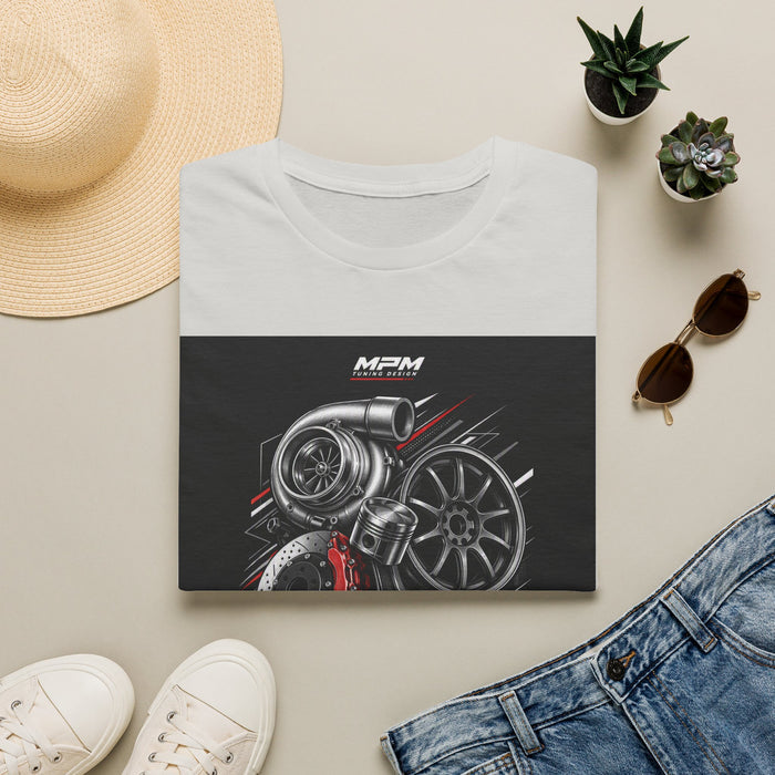 Turbocharger Engine T-Shirt — Motorsport Turbo Graphic Tee | MPM Tuning Design