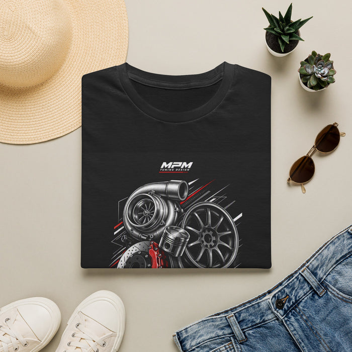 Turbocharger Engine T-Shirt — Motorsport Turbo Graphic Tee | MPM Tuning Design