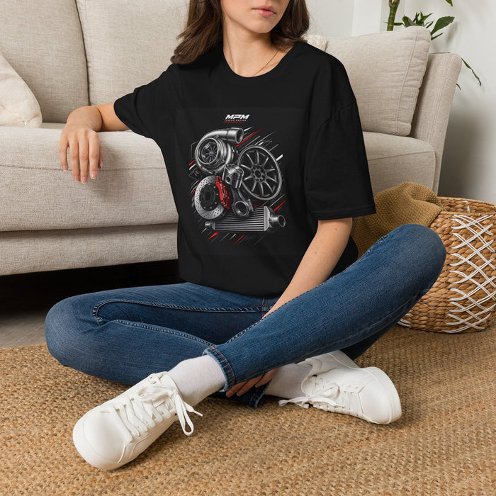 Turbocharger Engine T-Shirt — Motorsport Turbo Graphic Tee | MPM Tuning Design