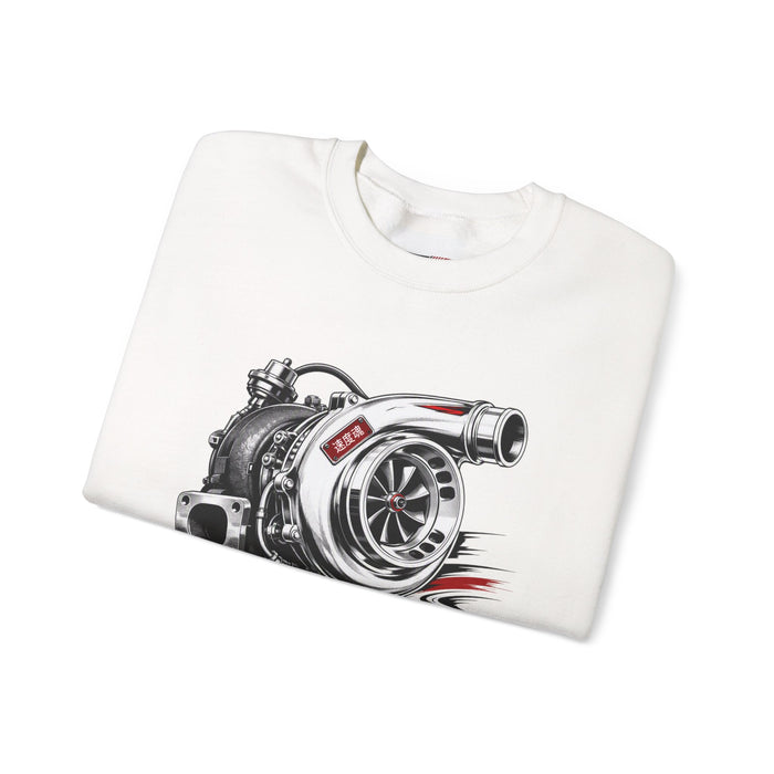Turbocharger Graphic Crewneck Sweatshirt — Car Enthusiast Fleece | MPM Tuning Design