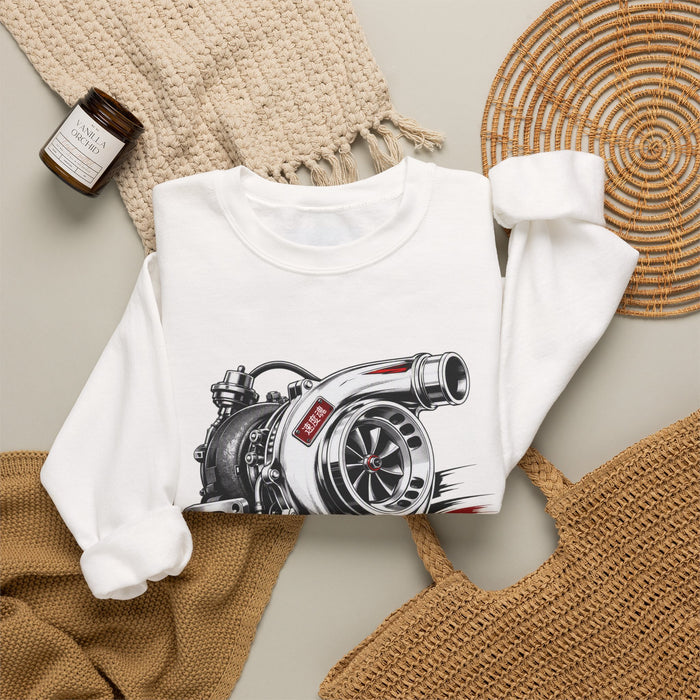 Turbocharger Graphic Crewneck Sweatshirt — Car Enthusiast Fleece | MPM Tuning Design