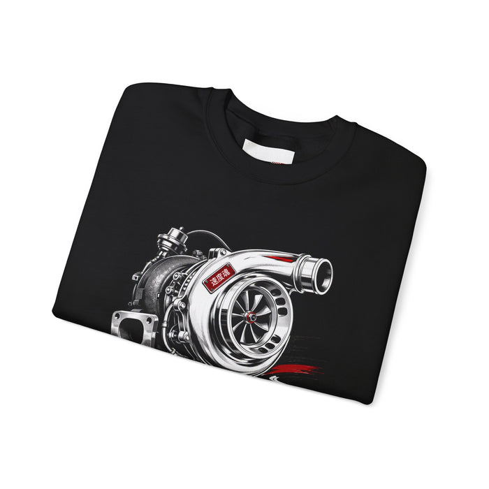 Turbocharger Graphic Crewneck Sweatshirt — Car Enthusiast Fleece | MPM Tuning Design