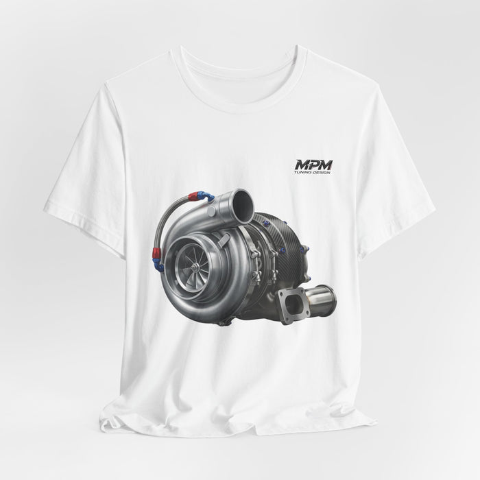 Turbocharger Graphic Tee — MPM Turbo Engine Shirt for Car Enthusiasts