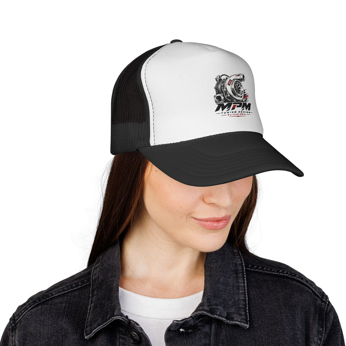 Turbocharger Graphic Trucker Cap — Racing Engine Motorhead Hat | MPM Tuning Design